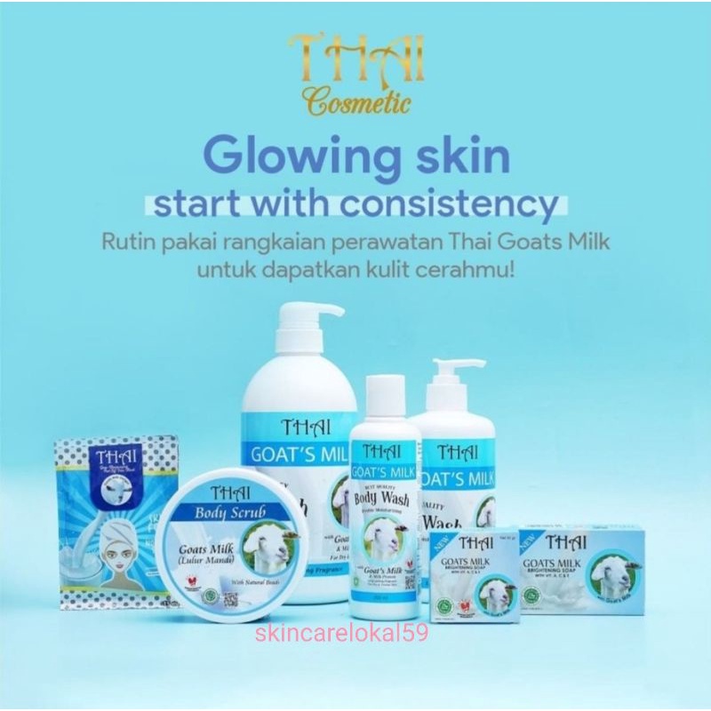Jual Thai Body Scrub Goats Milk 200gr Hand Body Lotion 250ML Susu