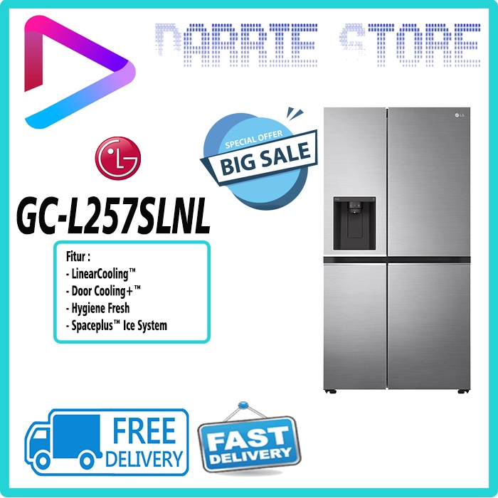 LG GC-L257SLNL Kulkas LG Side By Side GCL257SLNL GCL257 Dispenser
