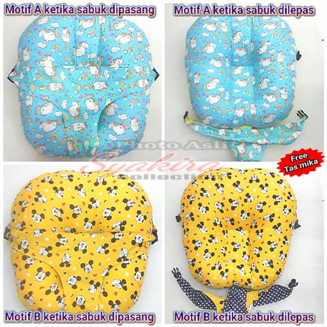 Bantal sofa bayi dengan sabuk penganman membuat bayi santai dan aman