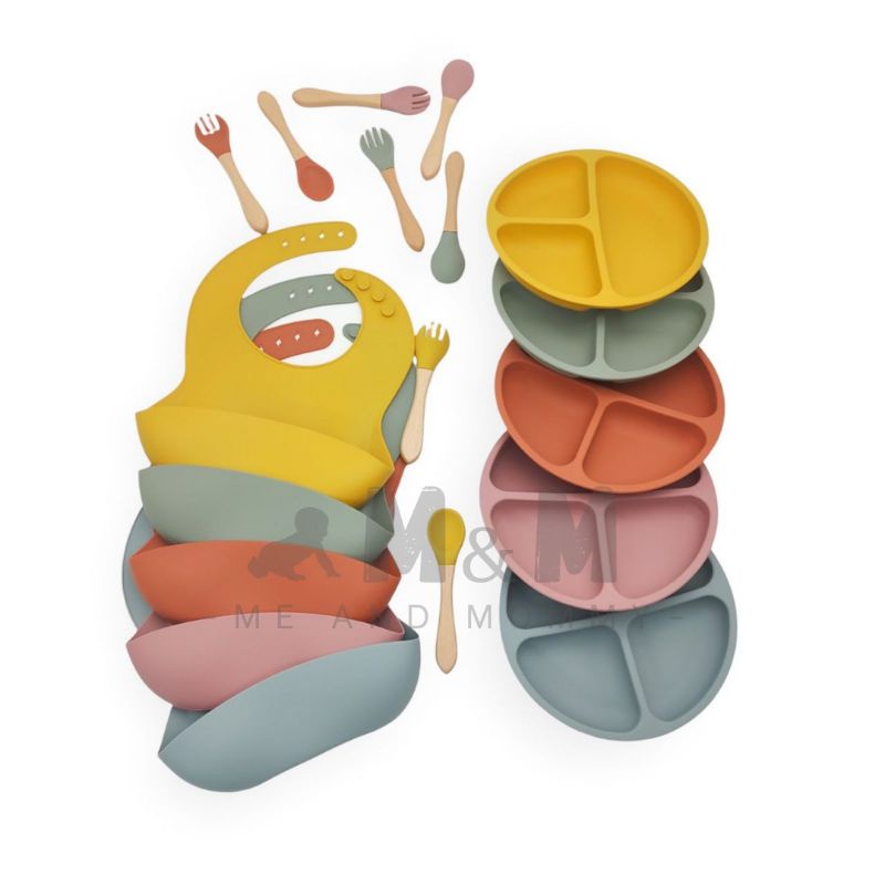 Harga PERLATAN MAKAN BAYI / ANAK - SET PIRING / PLATE , SENDOK+GARPU,
CELEMEK/ SLABBER / BIBS PREMIUM