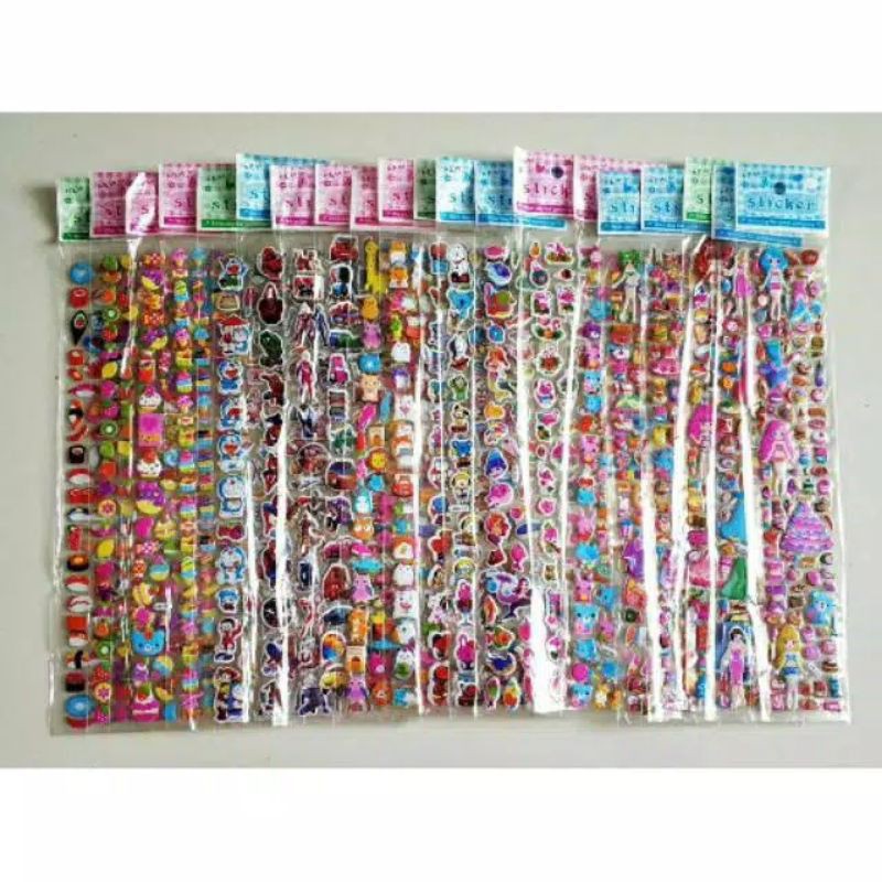

stiker timbul 4D/stiker mainan anak