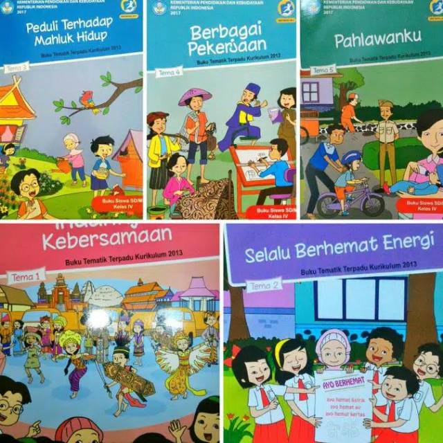 1 Paket Buku Tematik Sd Kelas 4 Semester 1 Shopee Indonesia