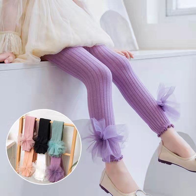 [PRINCESS KESLI] Legging katun Anak Perempuan Pita Semua Usia 1-8 Tahun Ukuran S-XL