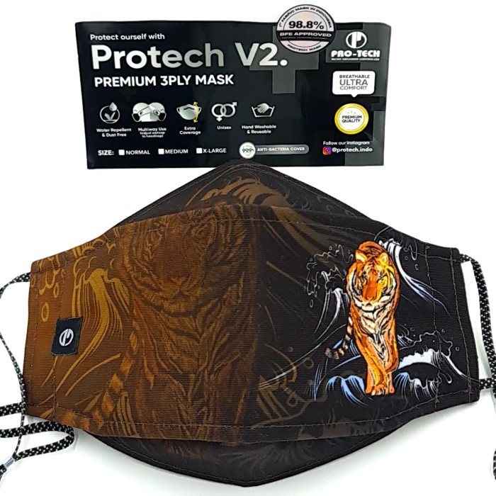 MASKER KAIN EDISI IMLEK PROTECH V2 PREMIUM 3 PLY MASK
