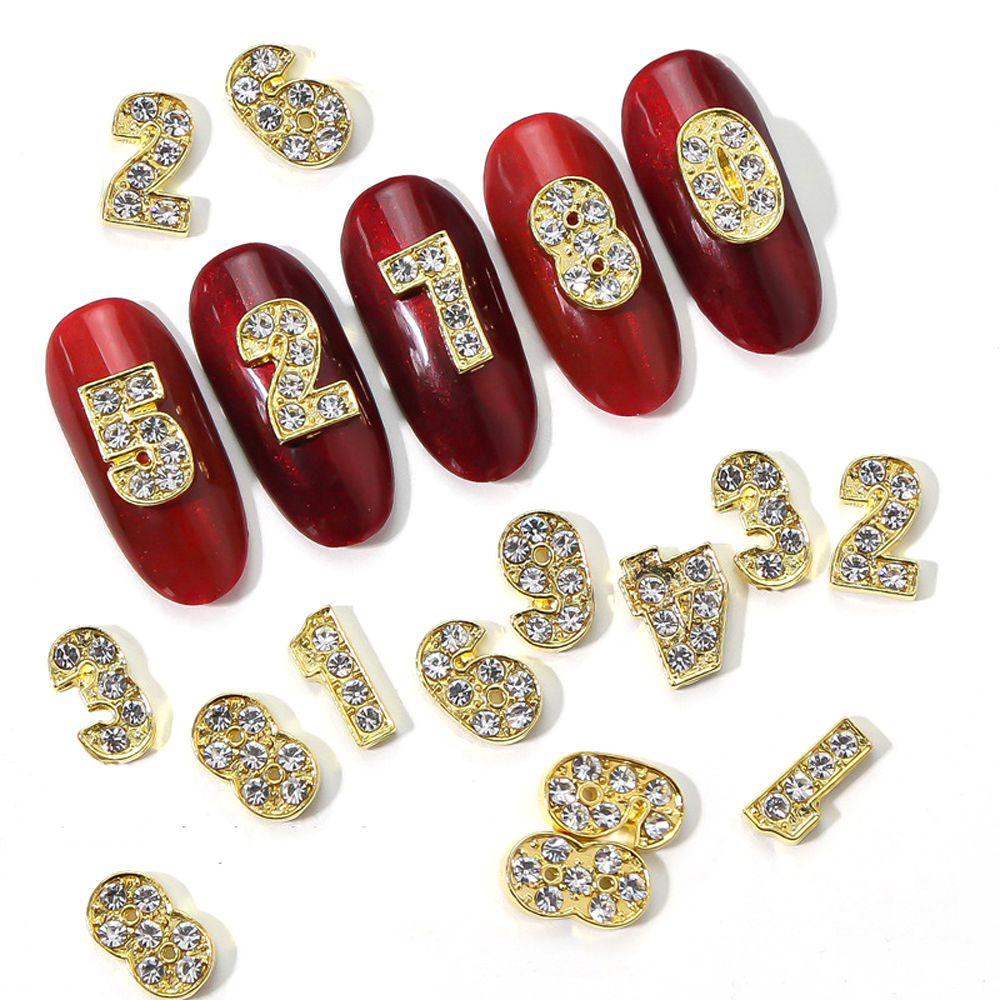 AUGUSTINA Agustina Nail Art Dekorasi Wanita Fashion Nail Drills Hiasan Kuku 3D Nail Jewelry