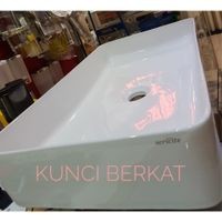 Wastafel/Wastapel/Sericite/Kotak/Minimalis/Panjang/Putih/Keramik/2061/Body Only/Wastafel Ajah