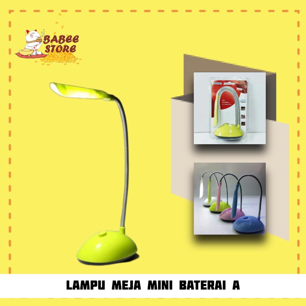 [HARGA PROMO] BABEE3  LAMPU MEJA MINI BATERAI A/ LAMPU SUPER TERANG LED / LAMPU BELAJAR / LAMPU BACA