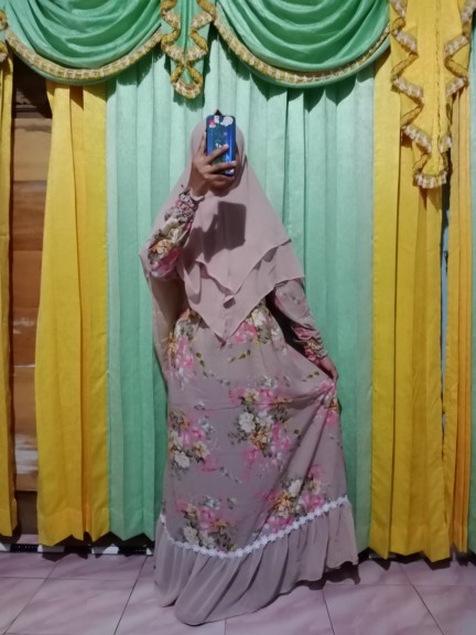 Paling Komplit M L Xl Xxl - Couple Gamis Sarimbit Batik Hem Dan Kemeja Keluarga