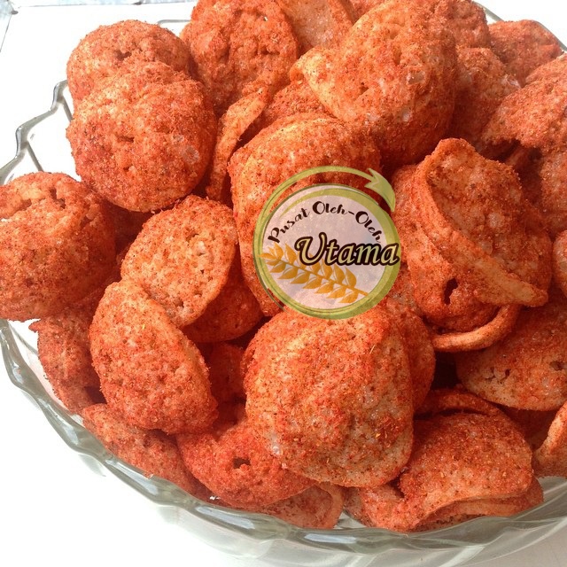 

Basreng / snack bakso goreng pedas setan bbq 1 Bal / snack pedas gurih