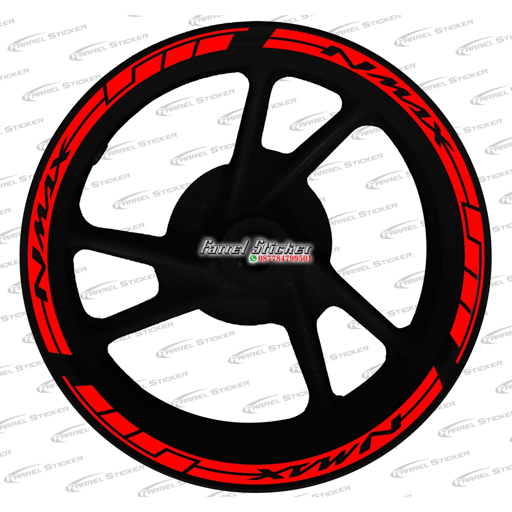 Stiker Velg Sticker Velk NMAX Hitam