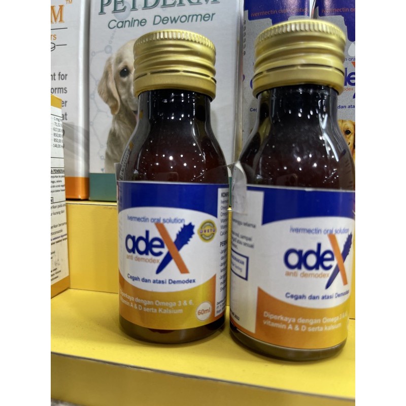 Adex 60 ml Obat Demodex Anti Scabies Ivermectin Gudik Demodek Anjing