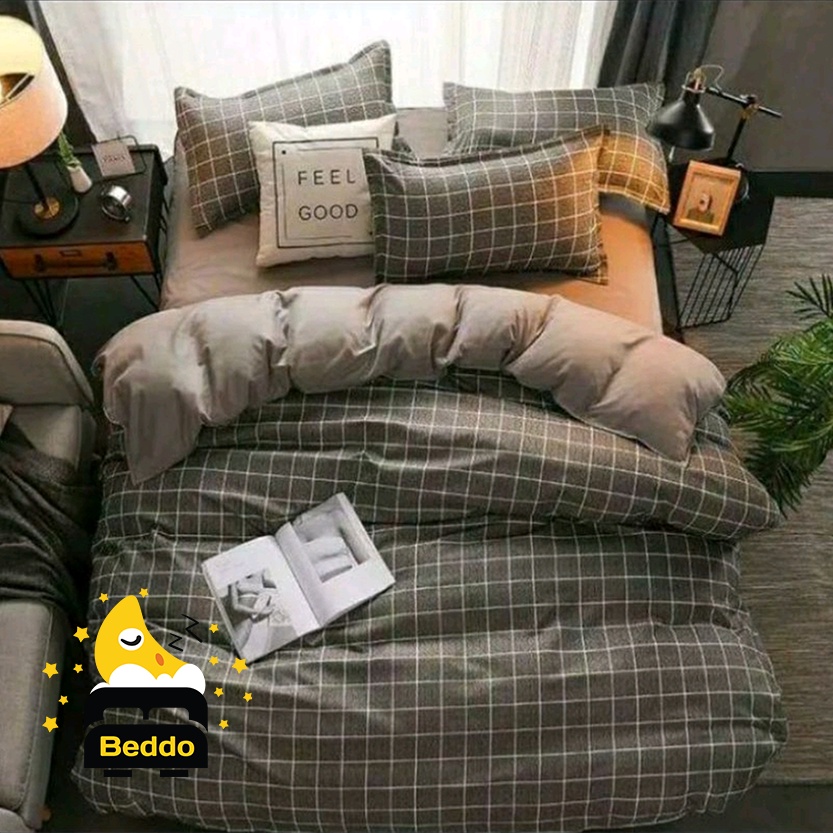 SPREI SET Bisa COD/bayar ditempat/Gratis Ongkir | SPREI KOTAK SEPRAI HOMEMADE SEPREI MOTIF POLOS EMBOS 120,160,180 (2sarban+2sargul) || SEPREI ANTI GESER Katun Premium  / Sprei Single Aesthetic Monochrome kotak hitam dan kotak putih Sprei sudut karet