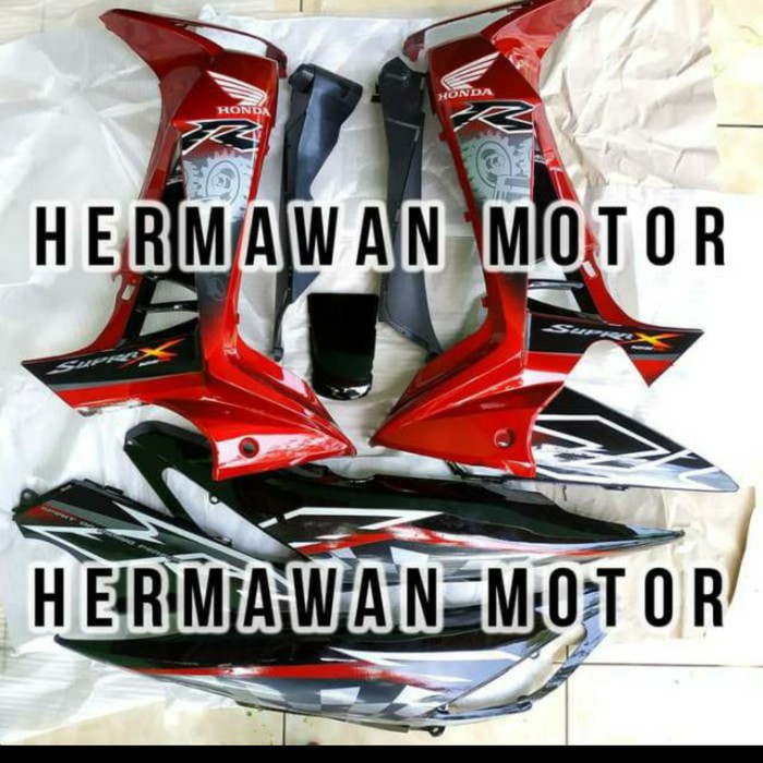 cover body samping plus sayap supra x 125 betmen warna merah
