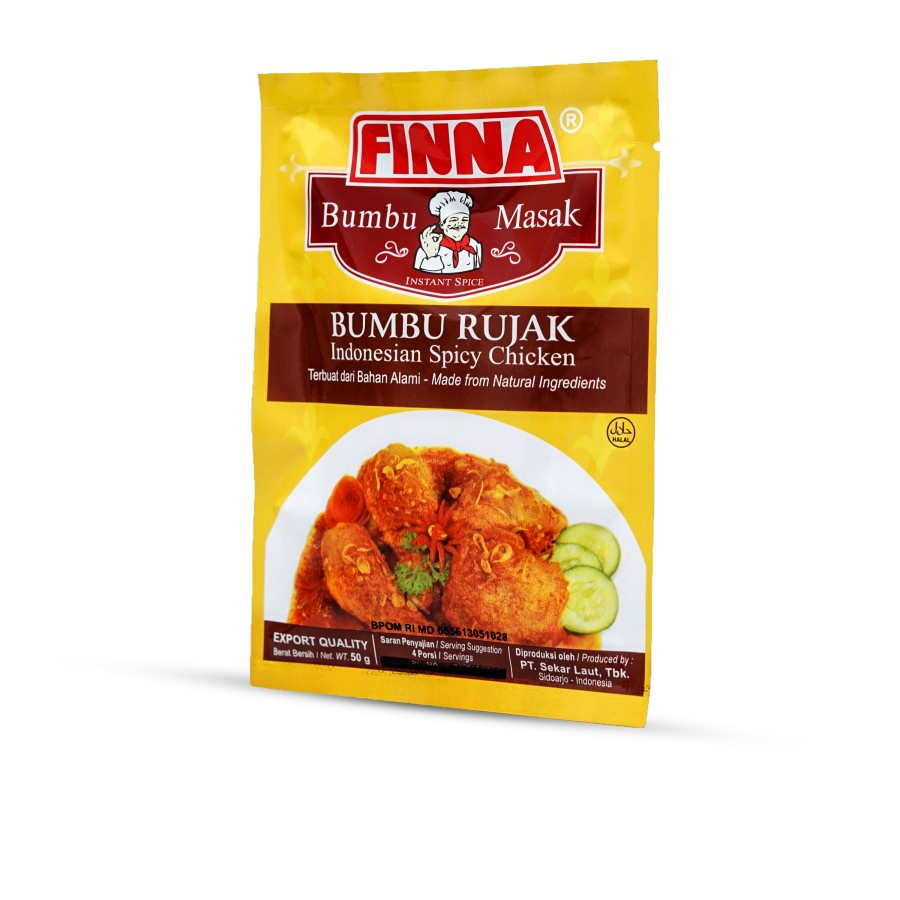 BUMBU MASAK AYAM RUJAK FINNA 50GR SACHET HALAL