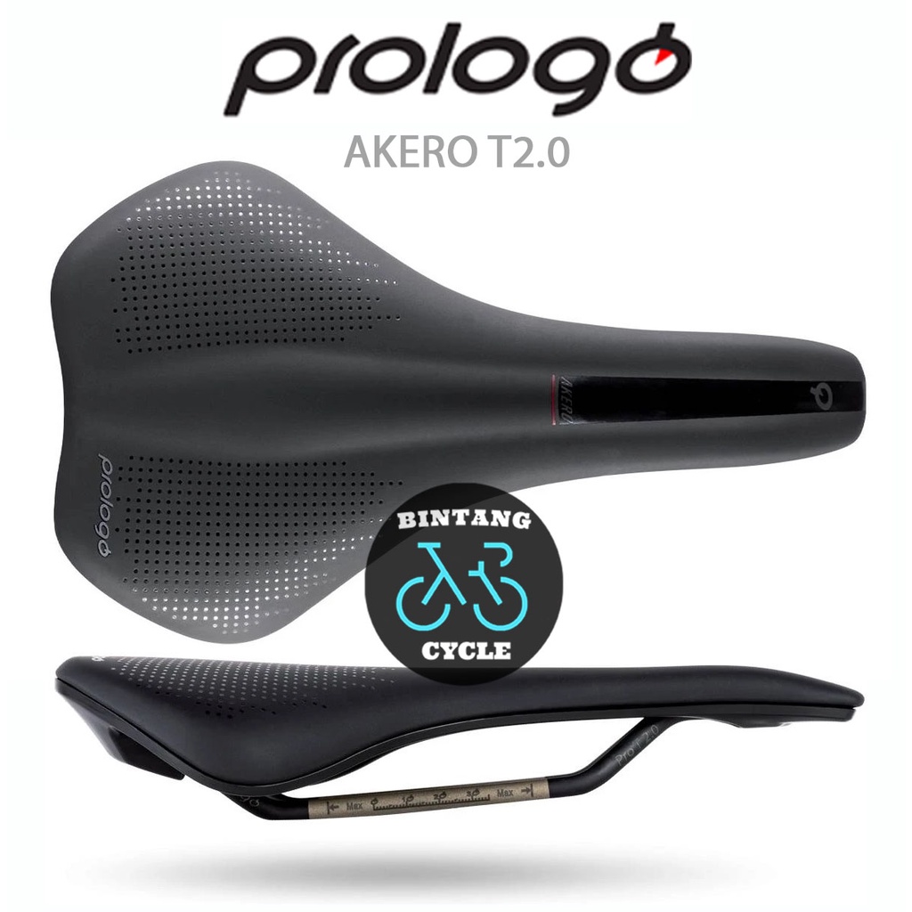Saddle PROLOGO AKERO T2.0 HARD BLACK - Sadel Prologo Rail Titanium