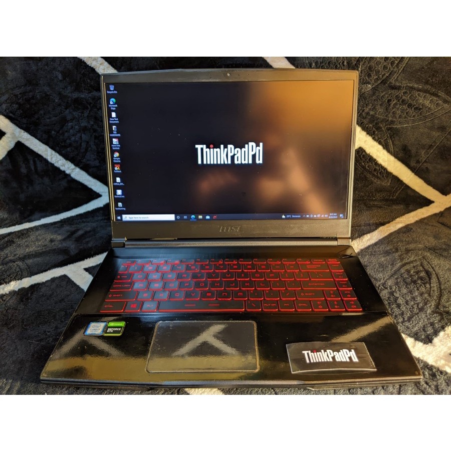 Laptop Gaming Desain MSI GF63 Thin i7 9750H GTX1650