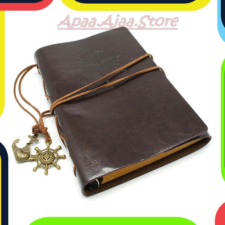 Bayar Ditempat Buku Catatan Binder Kulit Retro Pirate - 8005