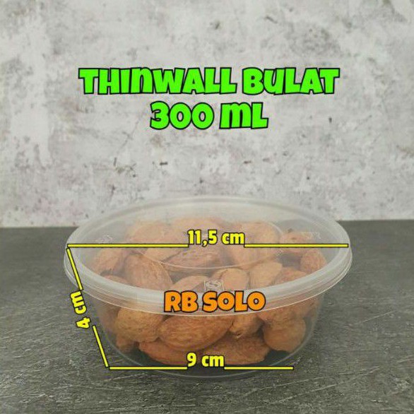 Mangkok Thinwall 300 ml Toples Kue microwave oven safe