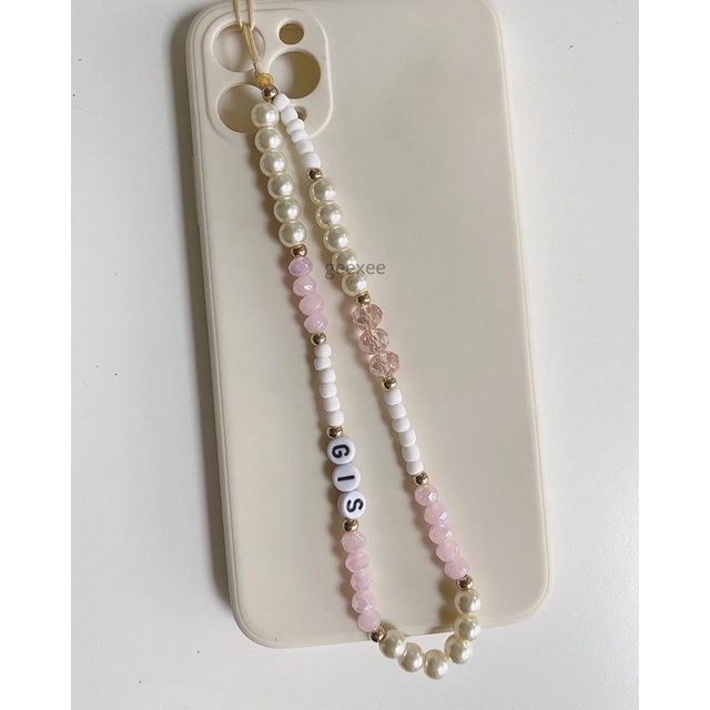 Gantungan Hp Key Chain Tali Hp Aksesoris Hp Phone Strap Phone Charm Lanyard Pods Manik Korea