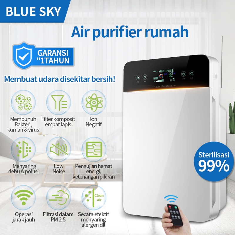 blue sky smart air purifier hepa filter penyaring udara pemurnian efisien dan penyaringan asap alerg