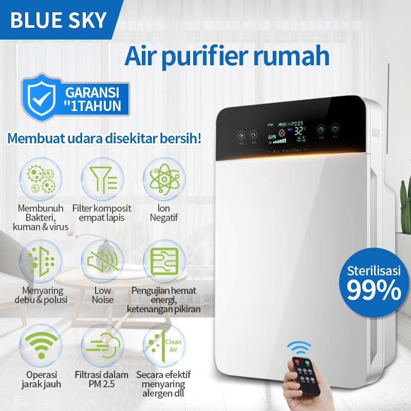 BLUE SKY Air Purifier Lite Touch Display Pembersih Udara Dengan Hepa Filter