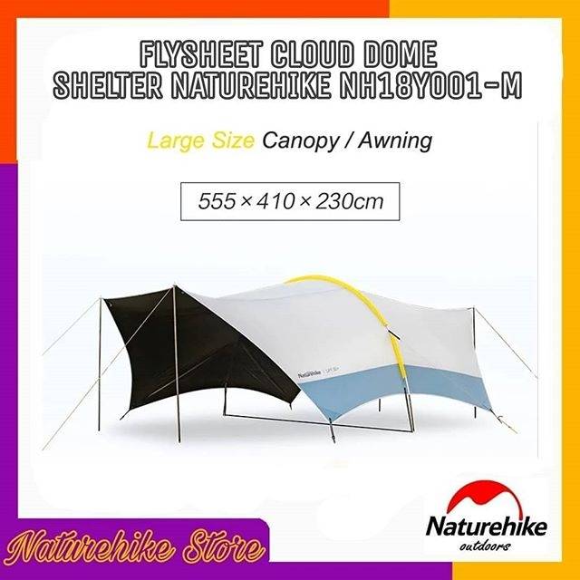 Flysheet Cloud Dome Shelter Tenda Outdoor Camping Hiking Gunung Naturehike NH28Y001-M