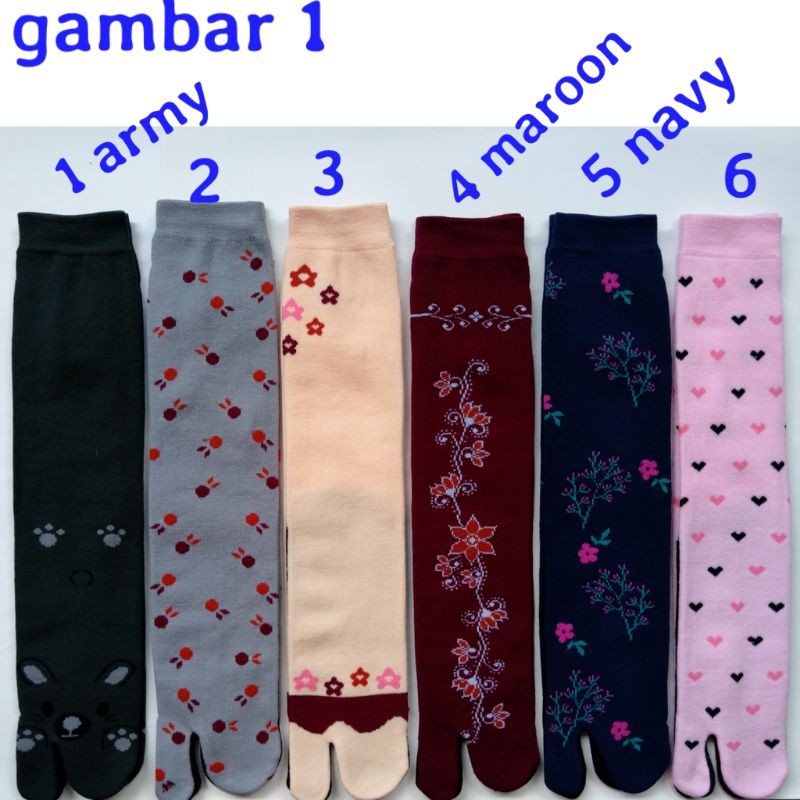 Kaos Kaki Jempol Kaos Kaki Jari Muslimah Motif Warna Nylon Lembut