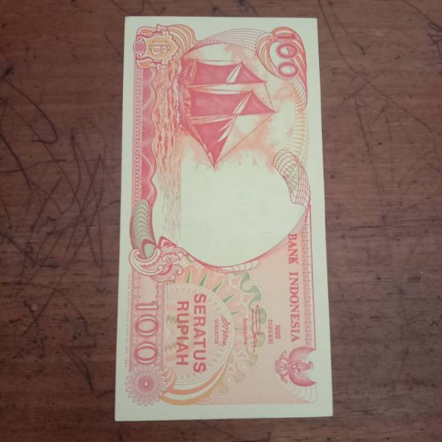 Koleksi antikan uang indonesia 100 rupiah pinisi