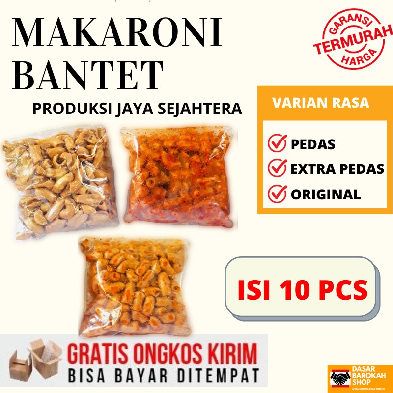 

Makaroni Bantet Extra Pedas COD, Makaroni Bantet Ekstra Pedas, Makaroni Bantet Super Pedas Isi 10Pcs