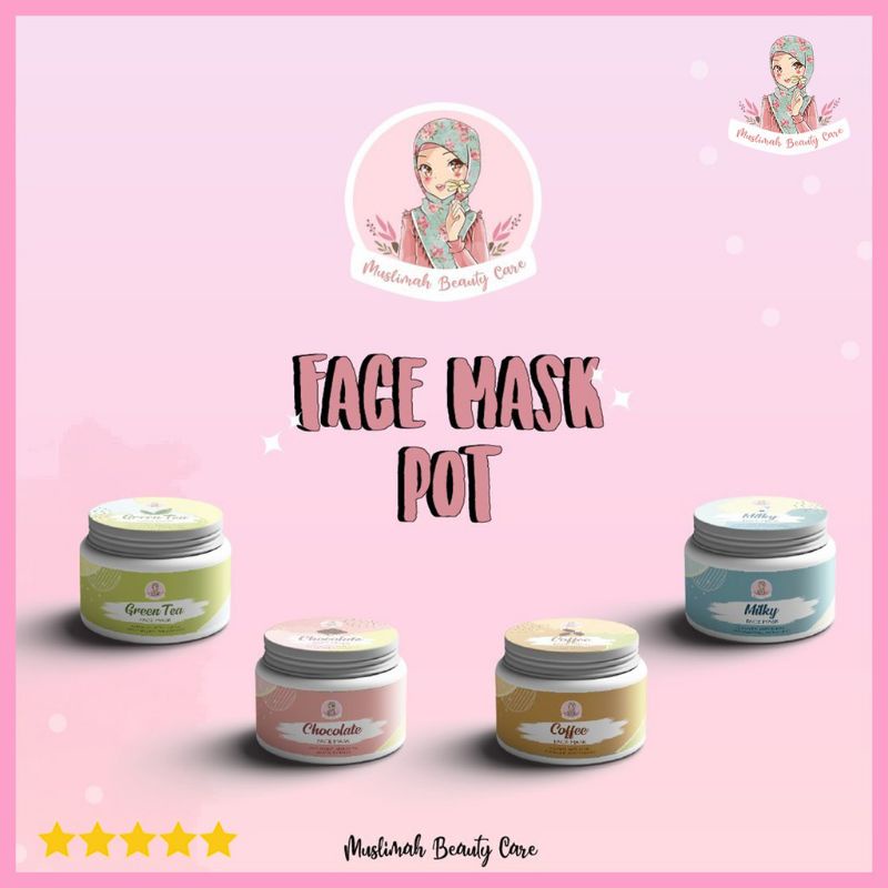 Face Mask pot | masker organik | masker bubuk | by MBC Skin