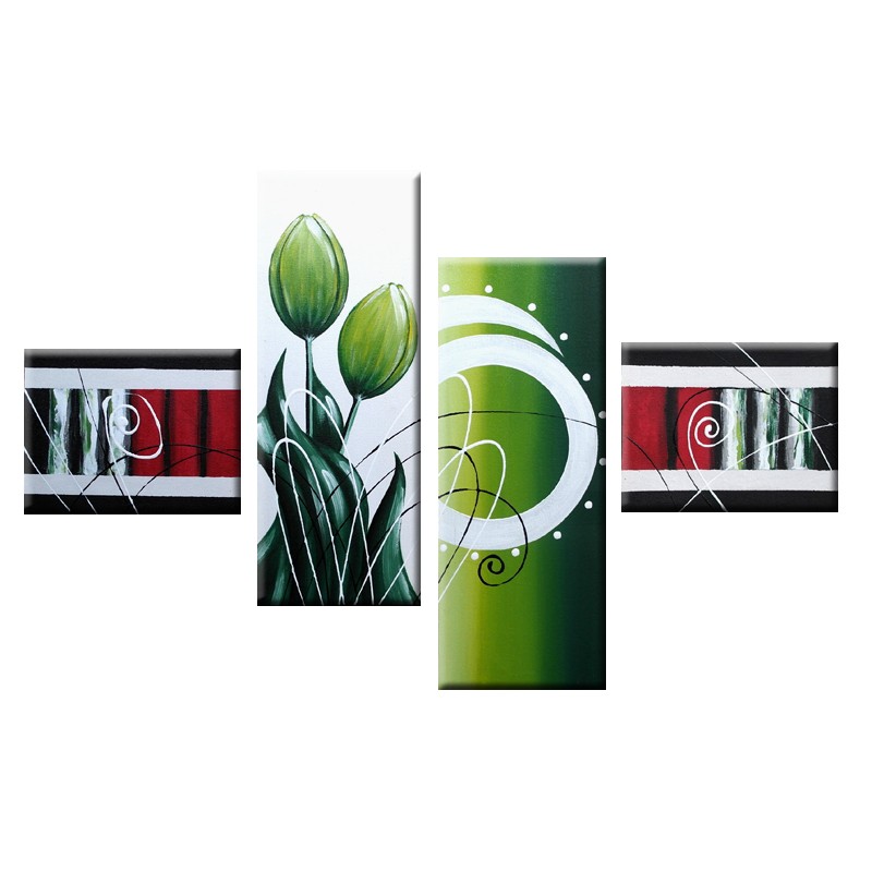 Lukisan Bunga Tulip Hijau