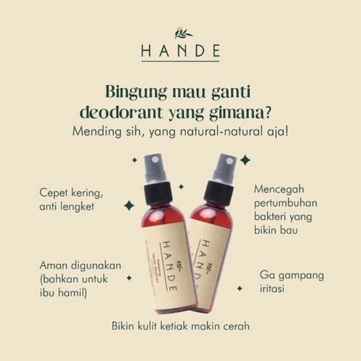 DECANT HANDE deodorant spray ketiak ketek underarm memutihkan deodoran deo perawatan tubuh kecantikan badan refreshing mencerahkan