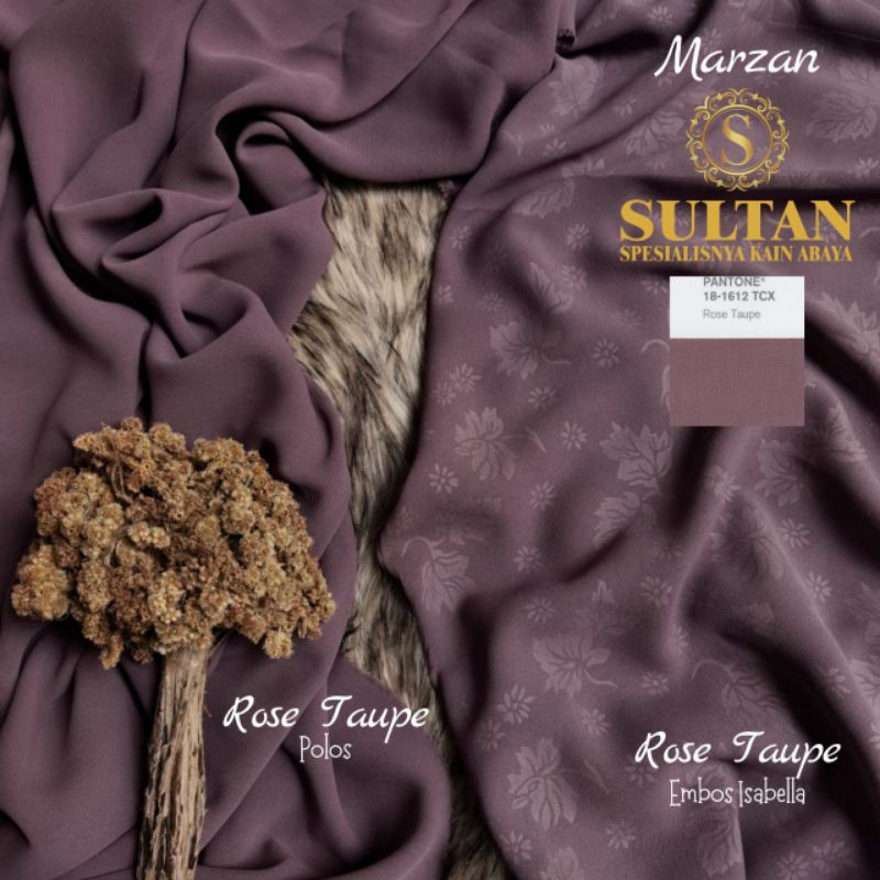 50CM EMBOS ISABELLA MARZAN ROSE TAUPE KAIN SULTAN ANTI UV