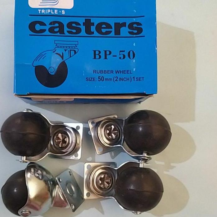 Roda kursi sofa/ Roda Spring bed/ Roda Casters BP-50 Triple S harga per set (4 roda)