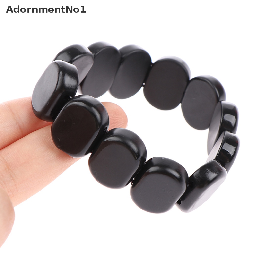 (AdornmentNo1) Gelang Tangan Batu Bian Hitam Terapi Energi Ajaib Pelangsing Tubuh