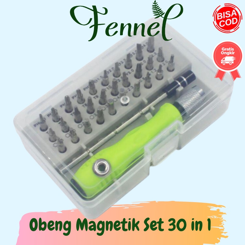 Obeng Mini Magnetik Reparasi HP Kamera Laptop Set 30 in 1 7089C