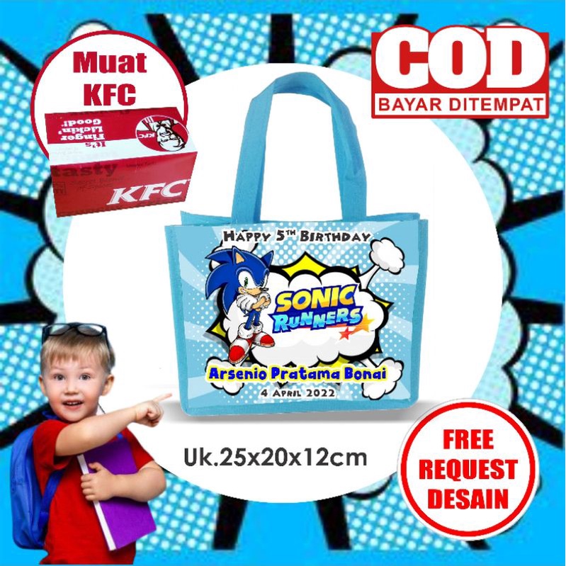 

Goodie Bag Tas Ulang Tahun Souvenir Murah Sonic