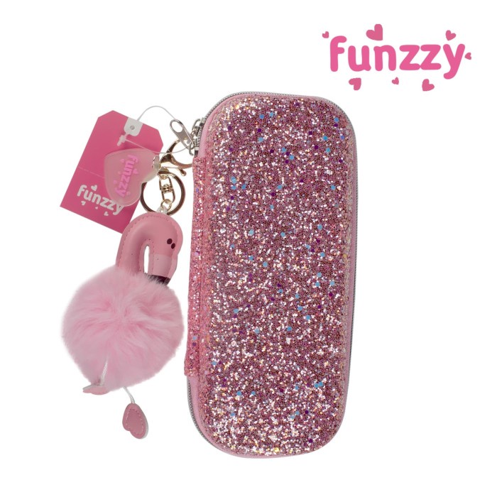 

(BISA COD) FUNZZY Hardtop Glitter Pencil Case Small - Biru Muda