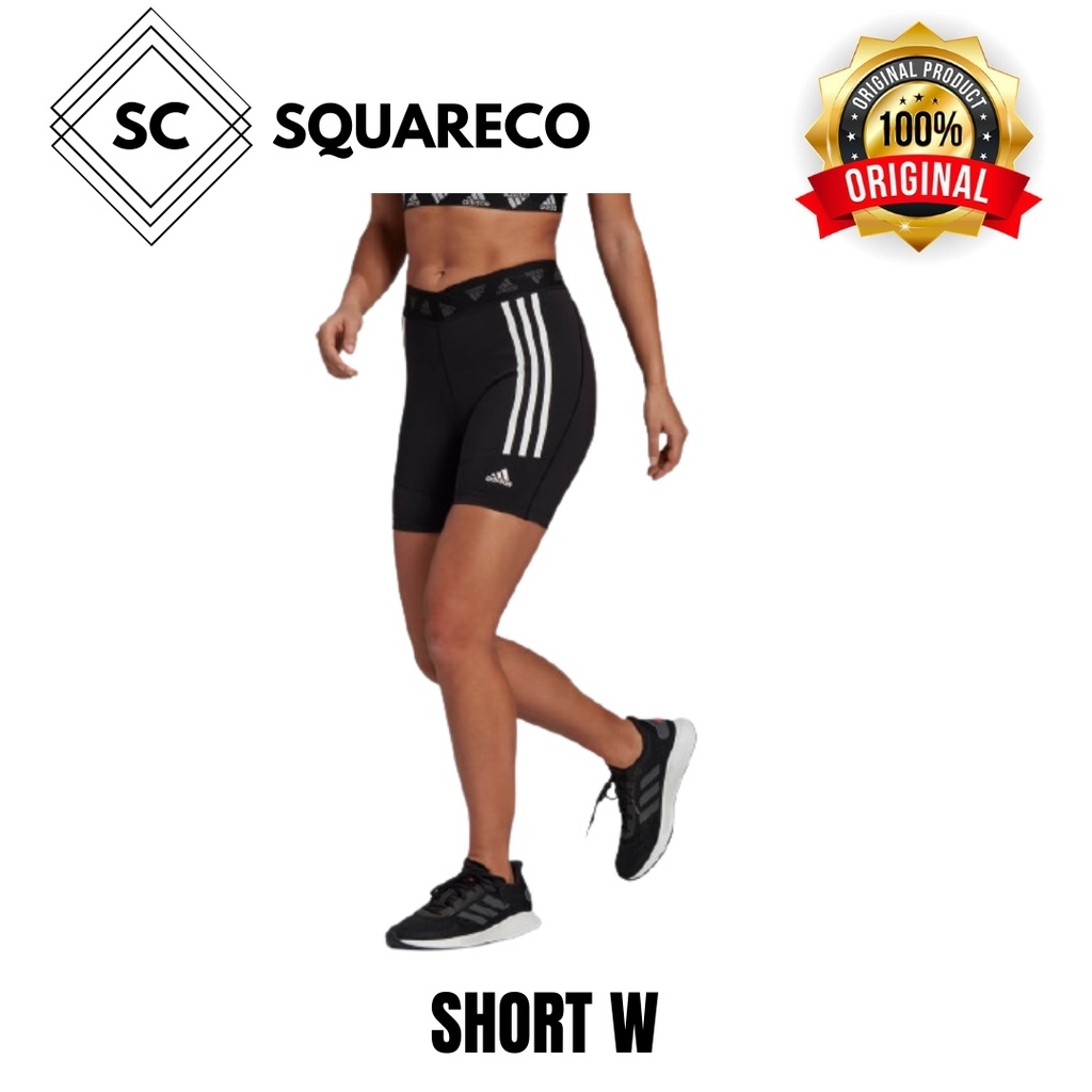 CELANA WANITA TRAINING ADIDAS ORIGINAL SHORT WOMEN GYM YOGA HITAM ORI H45125