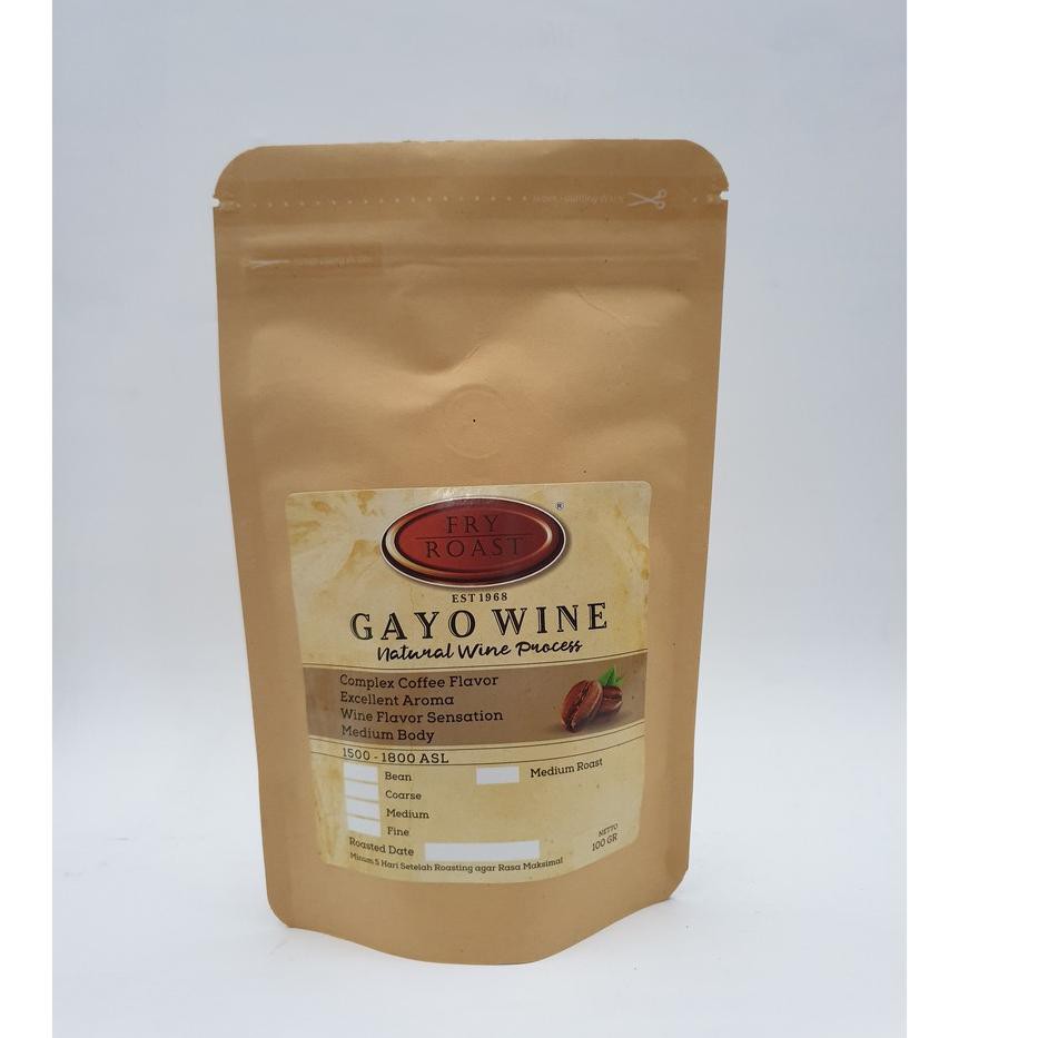 

Ready Stock TKKKN KOPI ARABICA GAYO NATURAL WINE PROCESS 100 GR BIJI/BUBUK V56 Bestseller