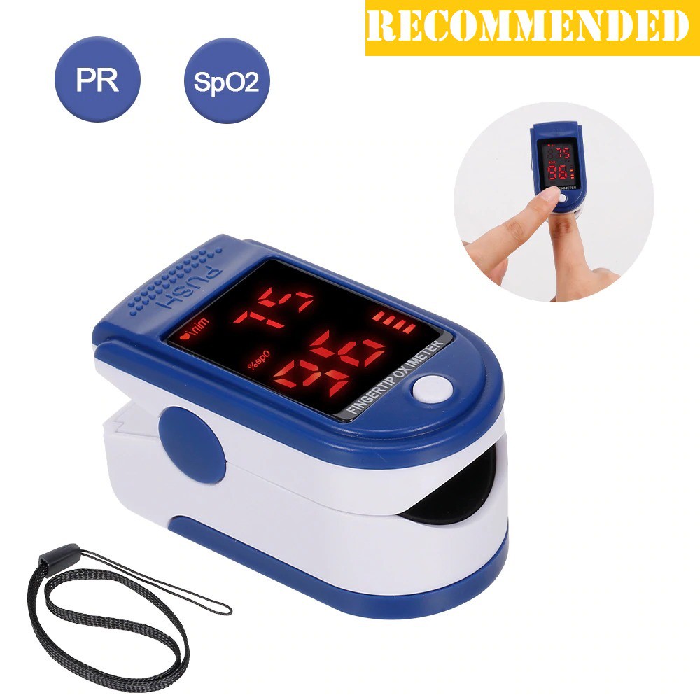 SAIIA Oximeter Pengukur Kadar Oksigen Dalam Darah / Detak Jantung SPO2 dengan Monitor LED