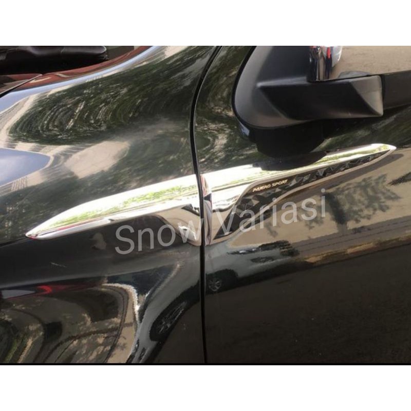 Side Vent Air Flow All New Pajero Sport 2016 2021 Hitam Chrome