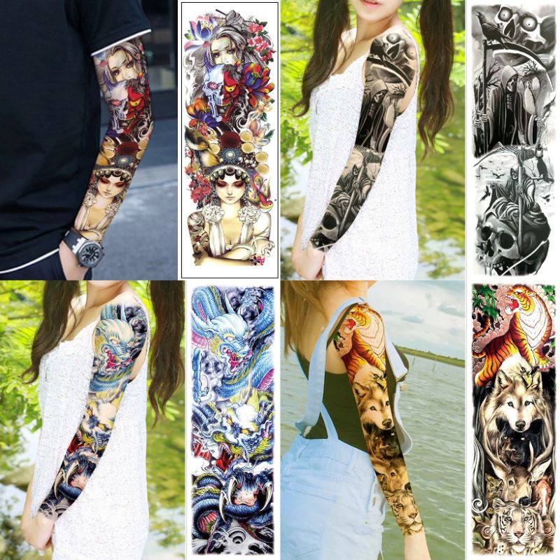 Model terbaru 2020 Tatto temporary Full arm GRATIS BUBLE WRAP NO