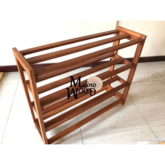 Rak sepatu kayu 4 tingkat Shopee Indonesia Rak sepatu kayu 4 tingkat Shopee Indonesia