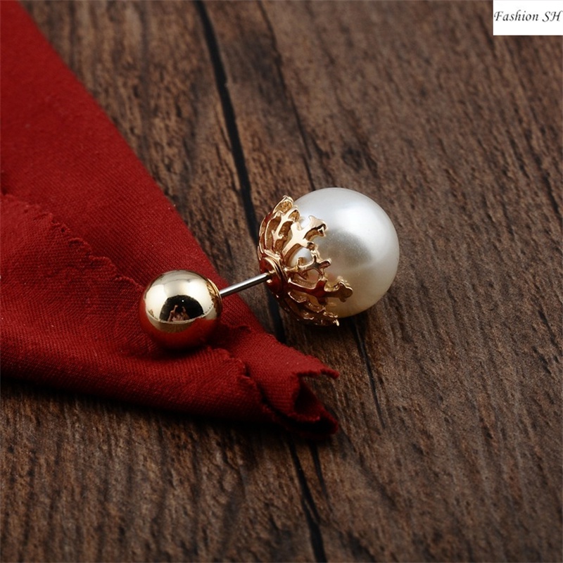 Pin Bros Mutiara Panjang Kepala Ganda Warna solid Untuk Syal M30048-C1