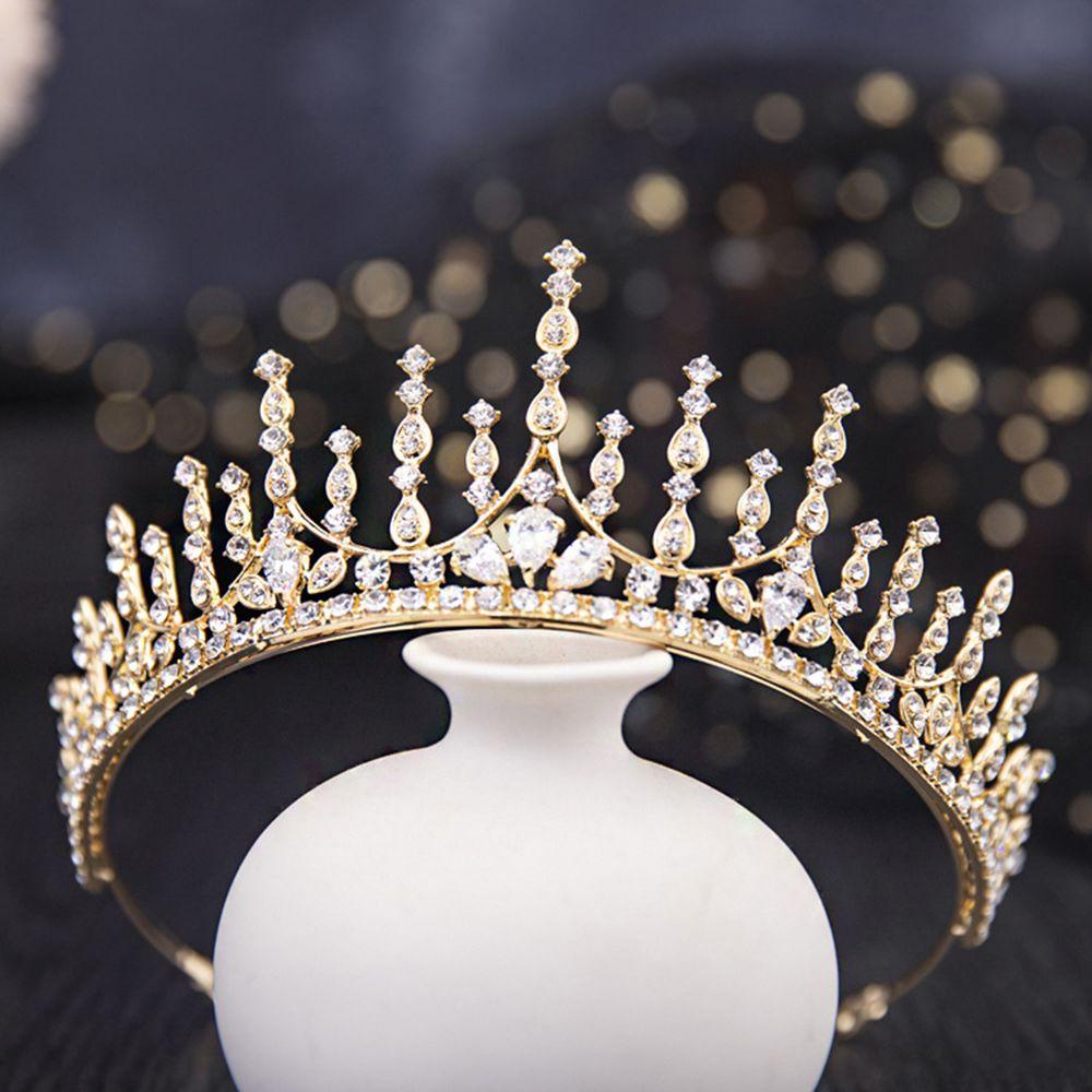 Mxbeauty Berlian Imitasi Rambut Hoop Hiasan Rambut Elegan Wanita Putri Ikat Kepala Gadis Tiaras