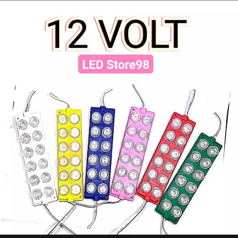 LAMPU LED MODUL (2X6) 12 MATA 6 WATT 12 VOLT VARIASI MOBIL MOTOR