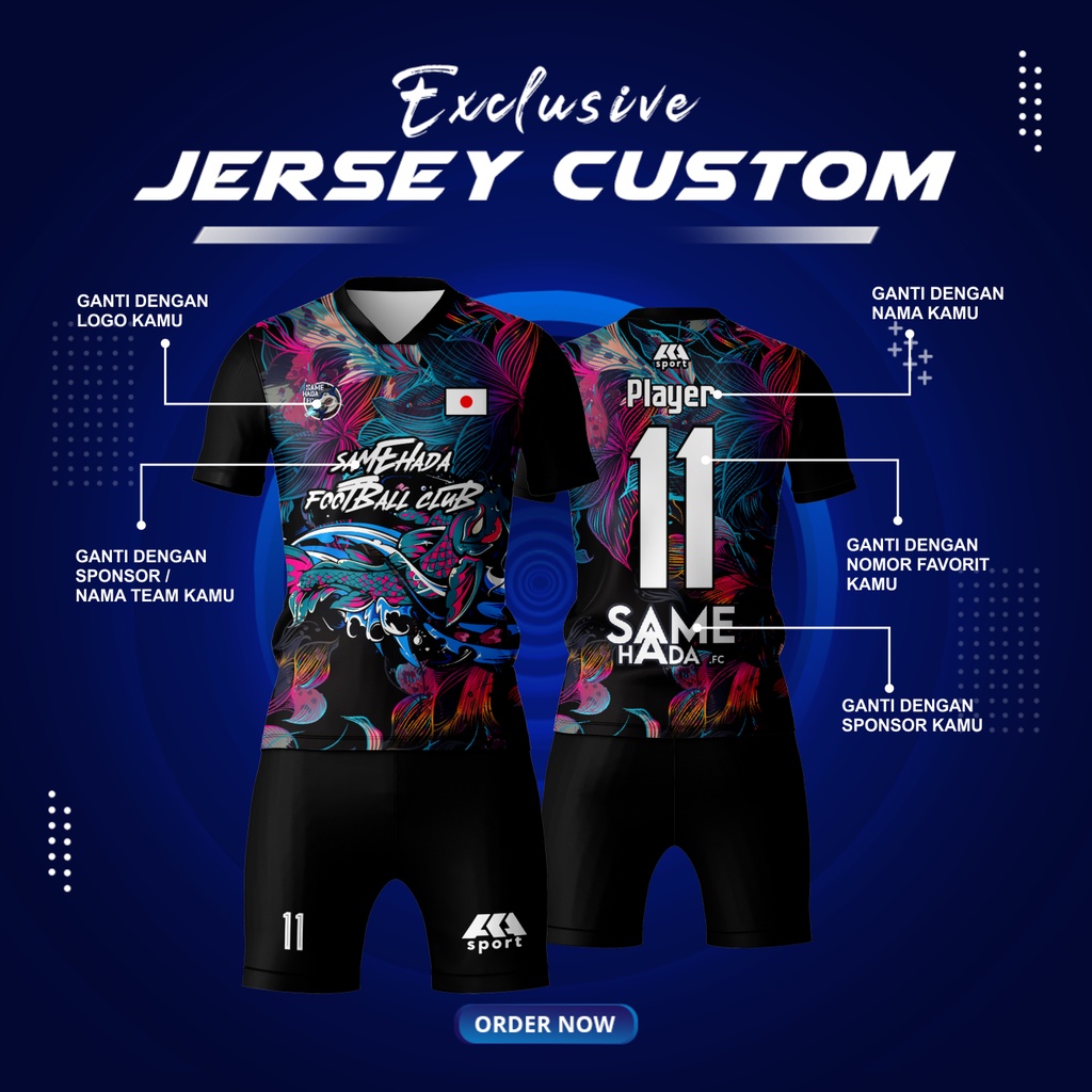BAJU BOLA FULL PRINT CUSTOM DESAIN MURAH
