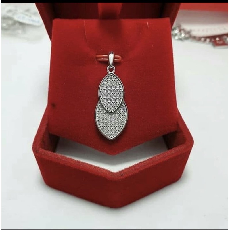 Liontin perak 925 lapis emas putih liontin pria liontin wanita perak 925 lapis emas putih SL85