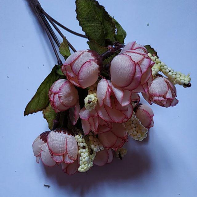 Bunga artificial bunga kuncup BK004, bunga dekorasi / bunga plastik-Peach